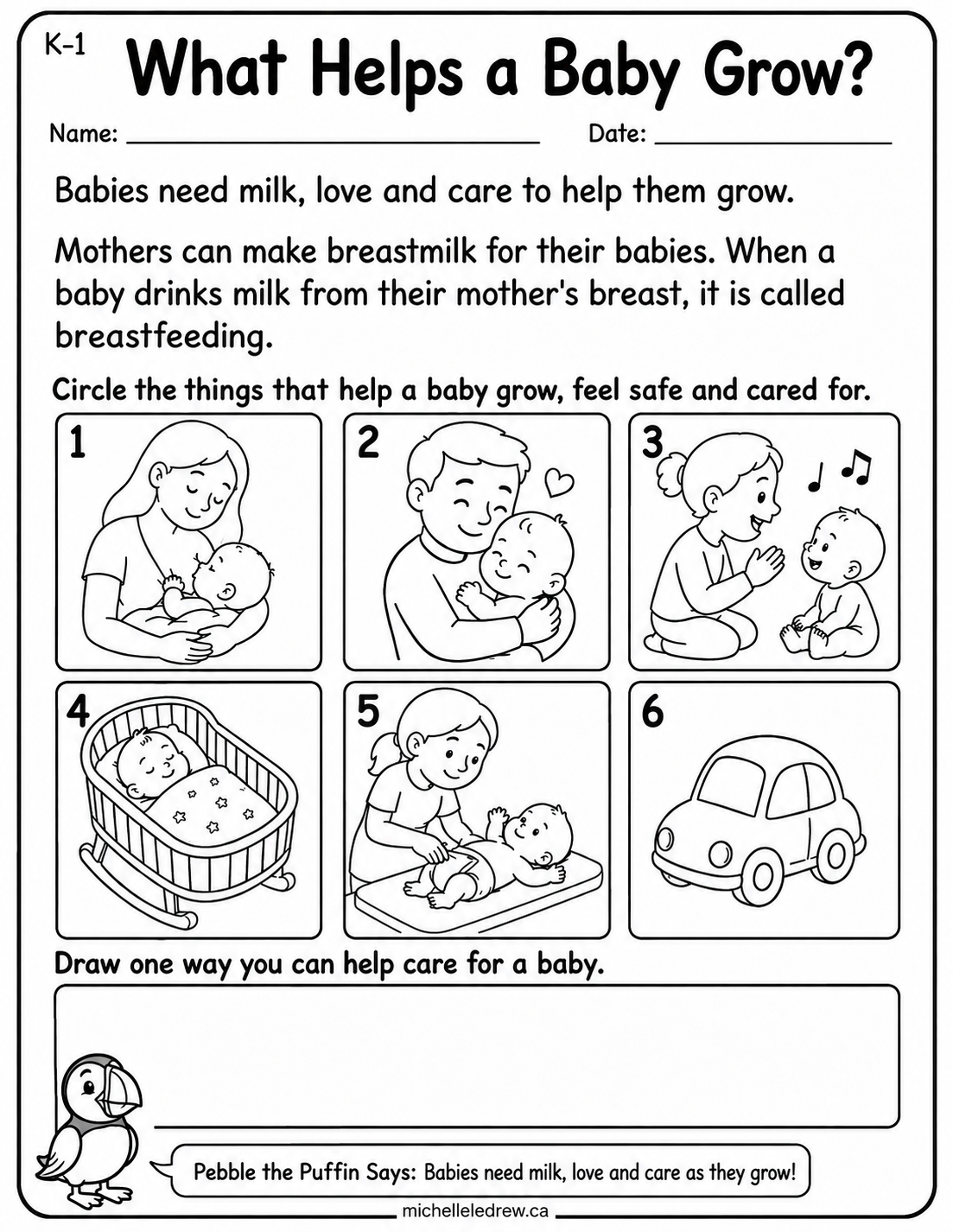 k 1 what helps a baby grow